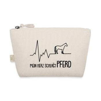 mein herz schlägt pferd - Bio-Täschchen - Natur - Vorne