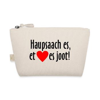 Haupsaach es et Hätz es joot - Kölsche Sprüche - Bio-Täschchen - Natur - Vorne