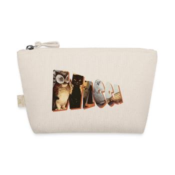 wicca schriftzug eule katze besen - Bio-Täschchen - Natur - Vorne