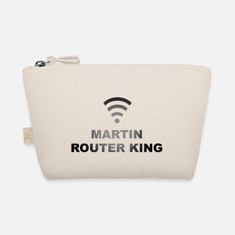 Martin Router King logo pun lettering - Bio-Täschchen - Natur