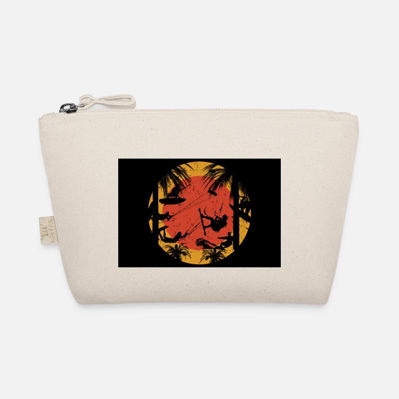 Logo de kitesurf au coucher du soleil Trousse biologique