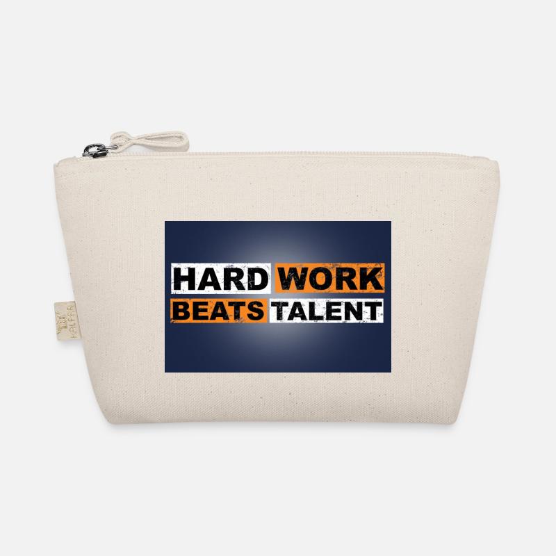 Hard Work Beats Talent Motivation Quote - Bio-Täschchen - Natur