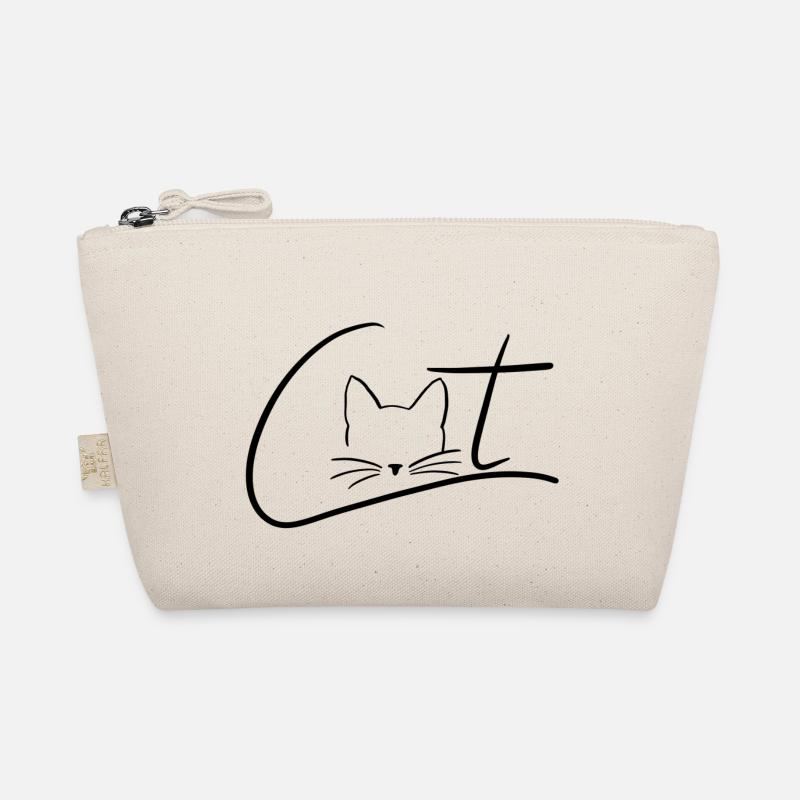 Cat Logo mit Katze - Bio-Täschchen - Natur