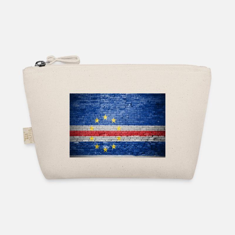 Brick wall with flag of Cape Verde graffiti Organic Pouch