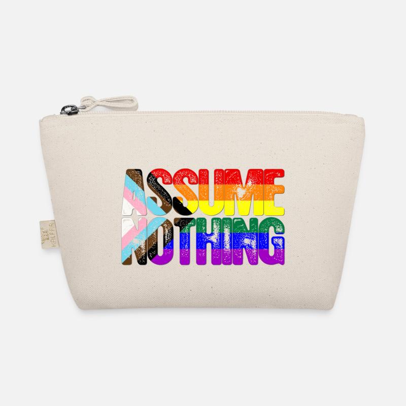 Angenommen Nichts LGBTQ Progress Pride Flagge - Bio-Täschchen - Natur