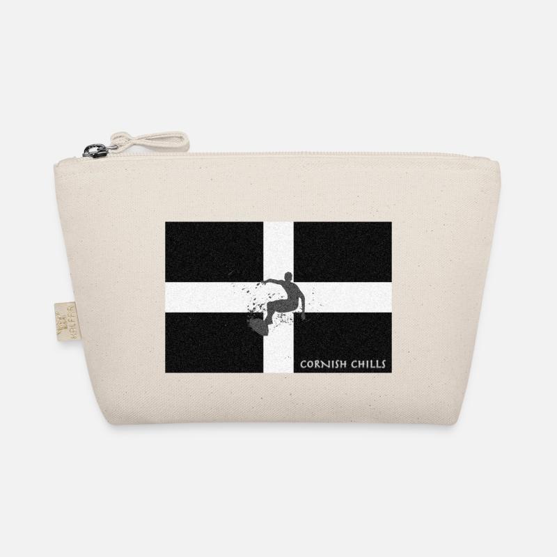 Cornwall - Cornish Shills Surfer - Organic Pouch - nature
