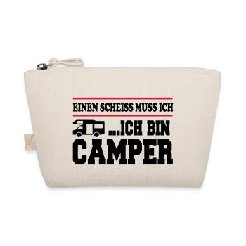 Scheiss muss ich Camping Camper - Bio-Täschchen - Natur - Vorne