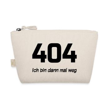 404 – ich bin dann mal weg - Bio-Täschchen - Natur - Vorne