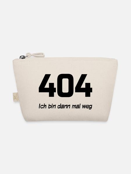 404 – ich bin dann mal weg - Bio-Täschchen - Natur - Vorne