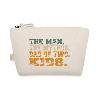 Papa von Zwei Zweites Kind Baby Retro Spruch - Bio-Täschchen - Natur - Vorne