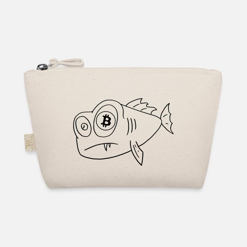 bitcoin fish fish with bitcoin eye Organic Pouch