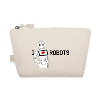 I love robots - Organic Pouch - nature - Front