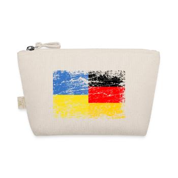 Ukraine Deutschland Flagge Ukrainisch Deutsch - Bio-Täschchen - Natur - Vorne