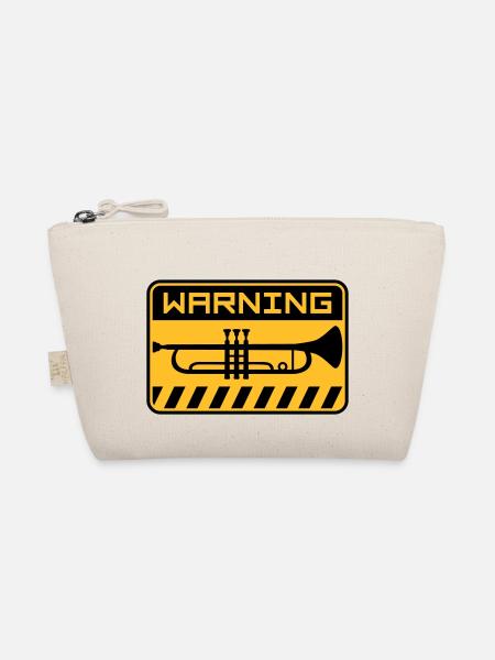Warning Trompete Musik - Bio-Täschchen - Natur - Vorne