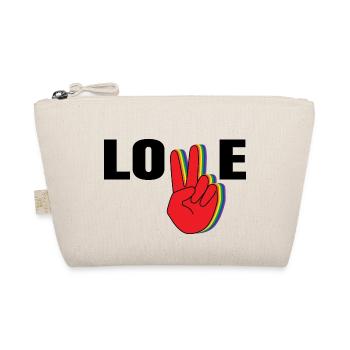 Love Peace Equality Kindess Inclusion Rainbow Lgbt - Bio-Täschchen - Natur - Vorne