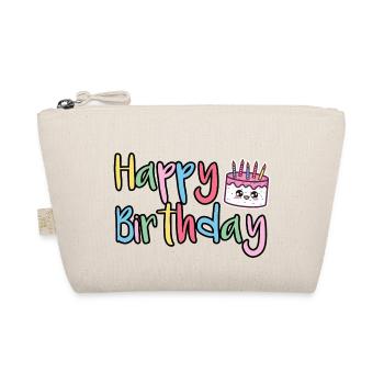 Happy Birthday Happy Birthday Cake - Organic Pouch - nature - Front