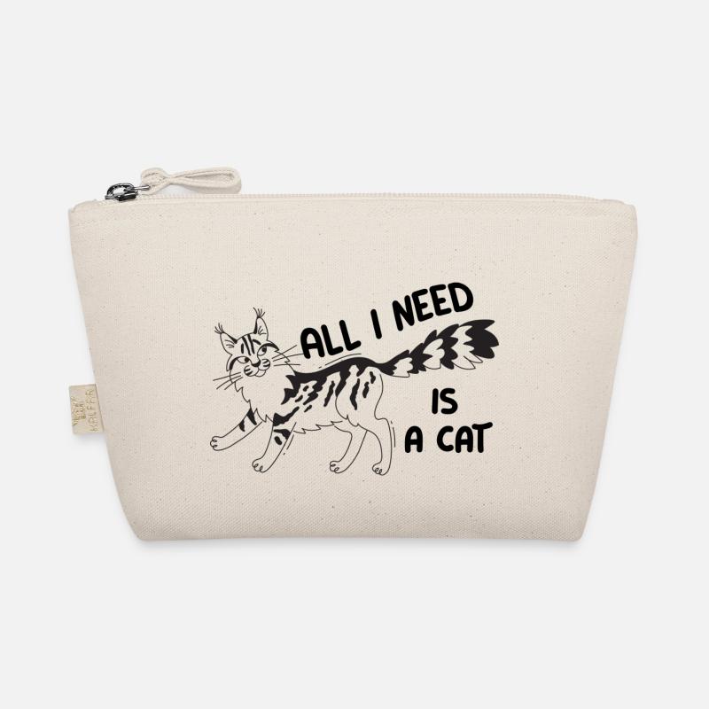 Chat Maine Coon avec citation All I need is a cat Trousse biologique