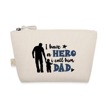 I have a Hero i call him Dad - Bio-Täschchen - Natur - Vorne