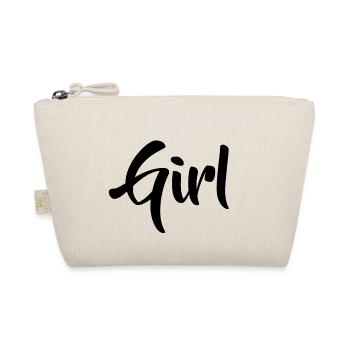 Girl - Schriftzug - Bio-Täschchen - Natur - Vorne