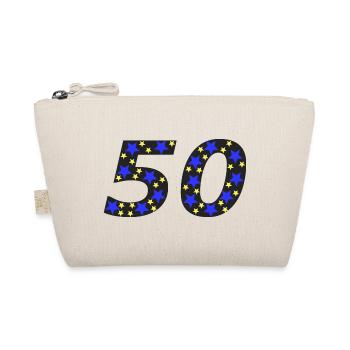 geburtstags sweater, 50 sternenmuster - Bio-Täschchen - Natur - Vorne