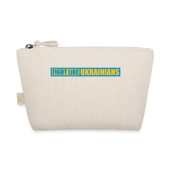 fight like ukrainians quote - Organic Pouch - nature - Front