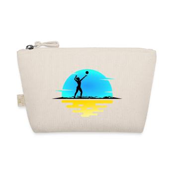 VOLLEYBALL SERVE VOLLEYBALL girl on the beach - Organic Pouch - nature - Front