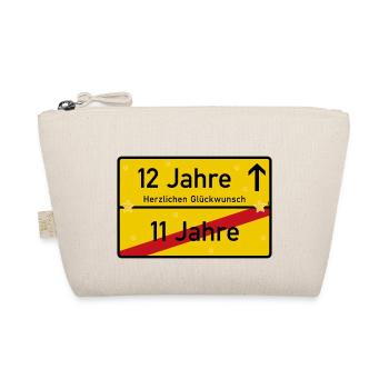 12 Jahre Ortsschild Herzlichen Glückwunsch - Bio-Täschchen - Natur - Vorne