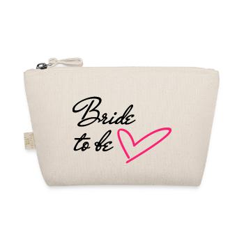 Bride to be | Heart - Organic Pouch - nature - Front
