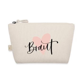 Braut T-Shirt JGA Herz, Junggesellenabschied - Bio-Täschchen - Natur - Vorne