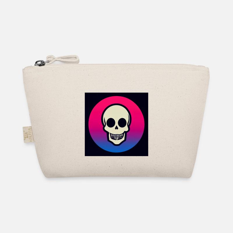 Skull Icon chillige Farben - Bio-Täschchen - Natur