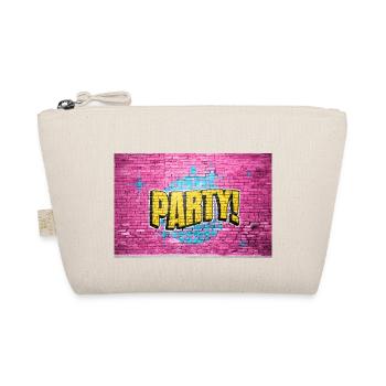 Party Disco Comic Style Bubble Graffiti Lettering - Organic Pouch - nature - Front