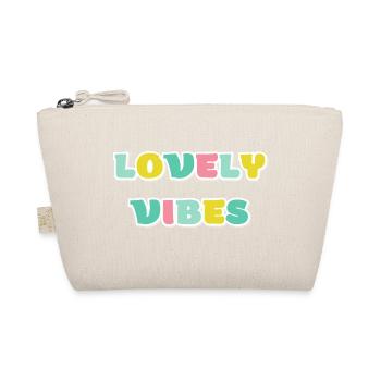 Lovely Vibes Spruch - Bio-Täschchen - Natur - Vorne