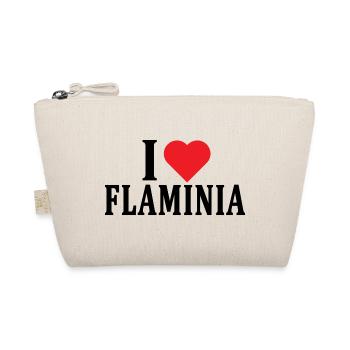 t-shirt I love Flaminia t-shirt gift idea - Organic Pouch - nature - Front