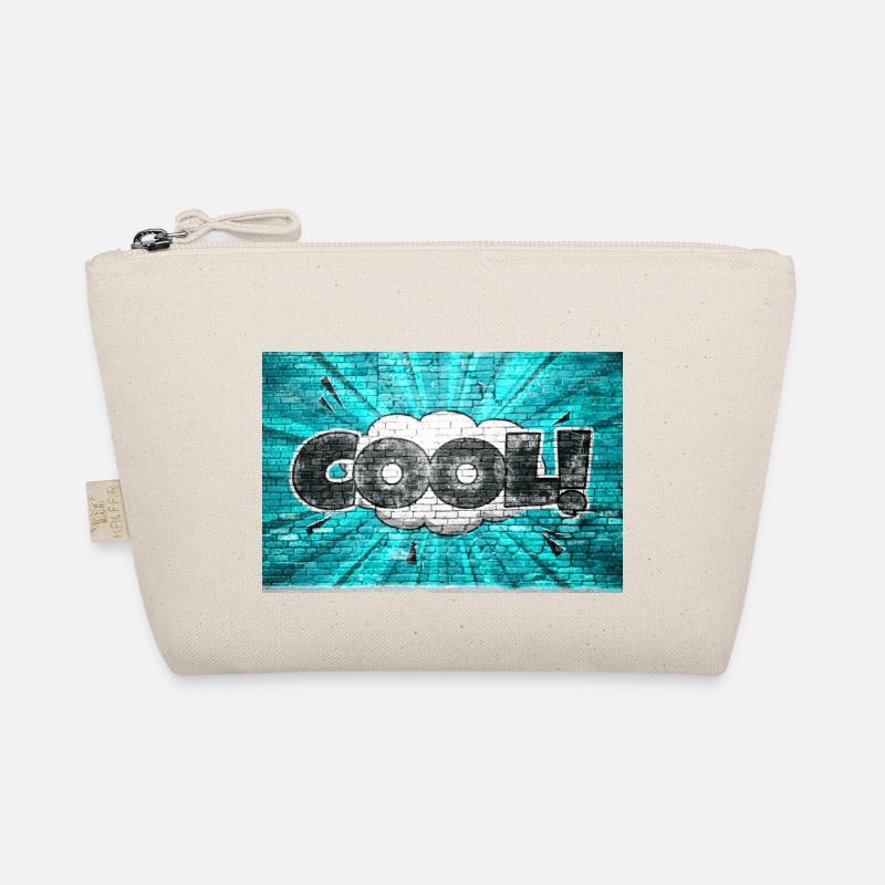 cool Comic Style Bubble Graffiti Lettering on Bric Organic Pouch