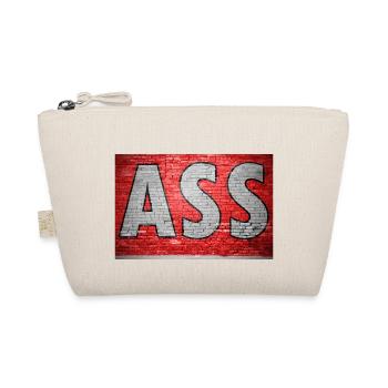 Arsch Schriftzug mit der Aufschrift Graffiti - Bio-Täschchen - Natur - Vorne