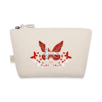 Denmark Danish Denmark Flag Butterflies - Organic Pouch - nature - Front