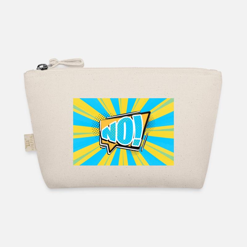 No! Comic Style Bubble Graffiti Lettering Organic Pouch