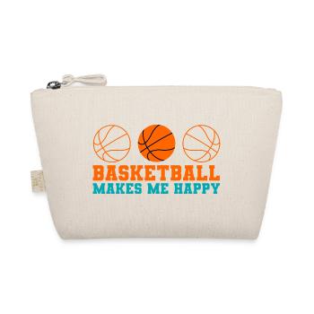 Basketball makes me Happy - Organic Pouch - nature - Front
