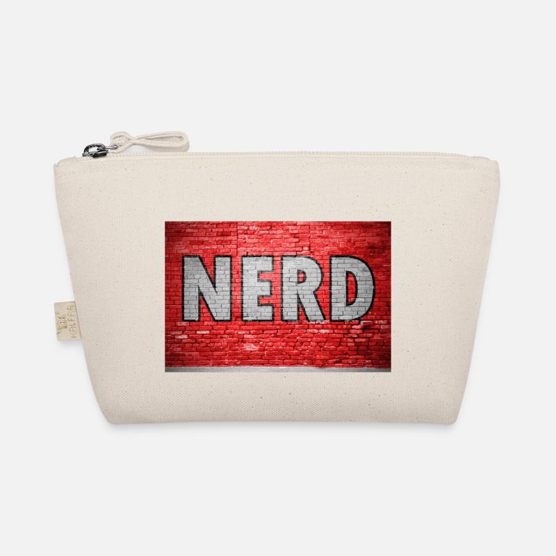 Nerd Graffiti on Brick Wall Organic Pouch