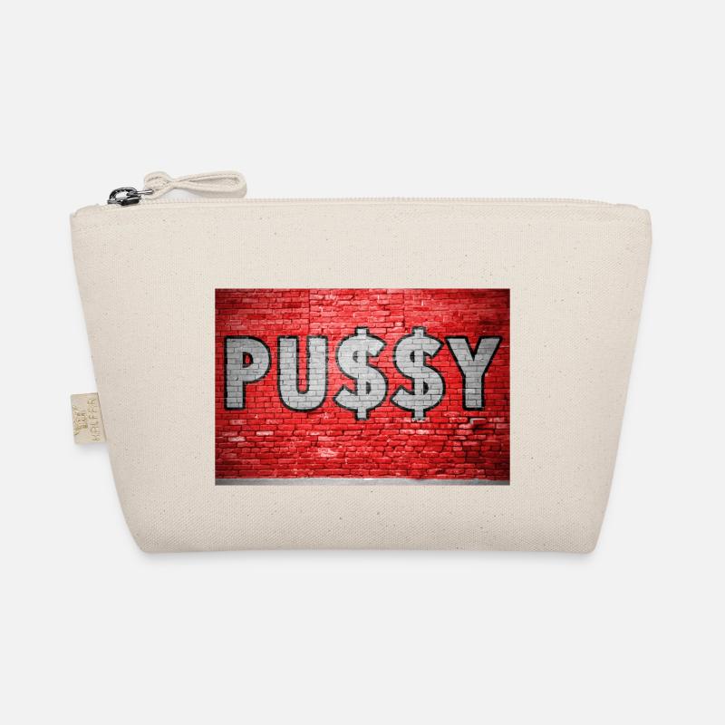 Pussy with Dollar Signs $ Brick Wall Graffit Organic Pouch