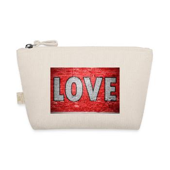 Love Brick Wall Graffiti - Organic Pouch - nature - Front
