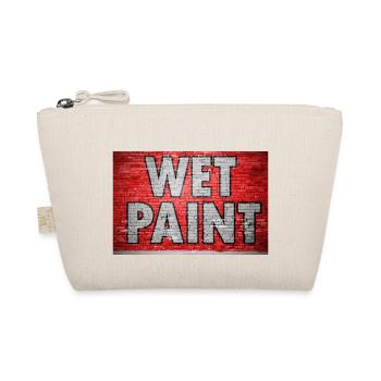 Wet Paint Ziegelsteinmauer Graffiti - Bio-Täschchen - Natur - Vorne
