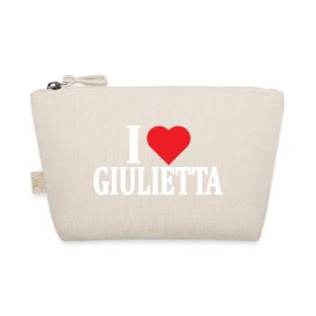 T-Shirt I love Juliet T-Shirt Geschenkidee - Bio-Täschchen - Natur - Vorne