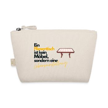 Fliesentisch - Lebenseinstellung - Lustig - Bio-Täschchen - Natur - Vorne