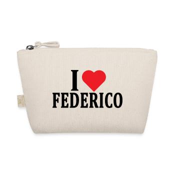 T-Shirt Ich liebe Federico T-Shirt Geschenkidee - Bio-Täschchen - Natur - Vorne
