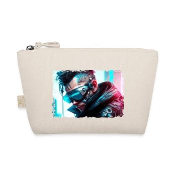 Soldier with data glasses in the fiction of the future - Organic Pouch - nature - Front