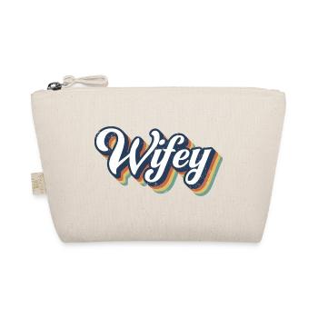 Retro Wifey Matching Paar Hochzeitsfeier Ehe - Bio-Täschchen - Natur - Vorne