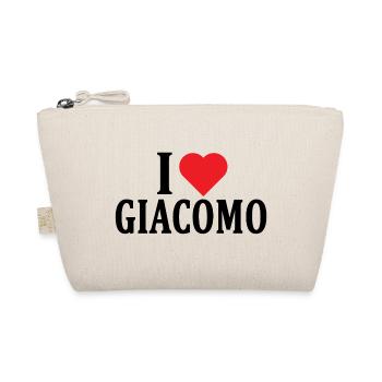 t-shirt J’adore l’idée cadeau du t-shirt Giacomo - Trousse biologique - nature - Devant