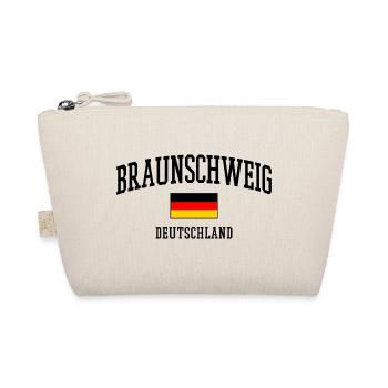 Braunschweig Text Deutschland Flagge - Bio-Täschchen - Natur - Vorne
