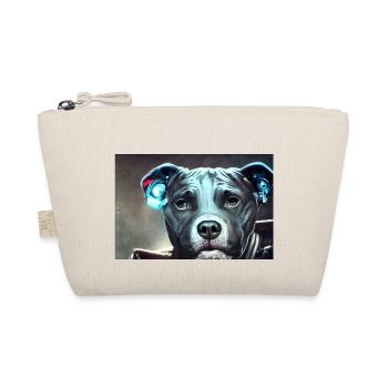 Sci-Fi Pitbull - Bio-Täschchen - Natur - Vorne